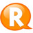 Speech balloon orange r Icon